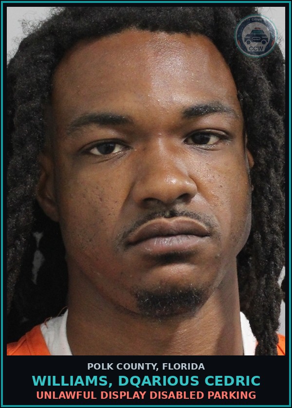 Booking mugshot of WILLIAMS, DQARIOUS CEDRIC in Polk County