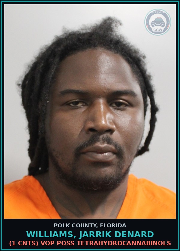 Booking mugshot of WILLIAMS, JARRIK DENARD in Polk County