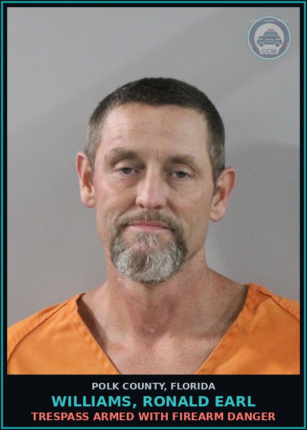 Booking mugshot of WILLIAMS, RONALD EARL in Polk County