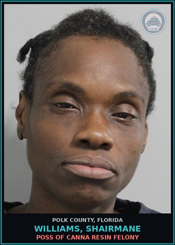 Booking mugshot of WILLIAMS, SHAIRMANE in Polk County