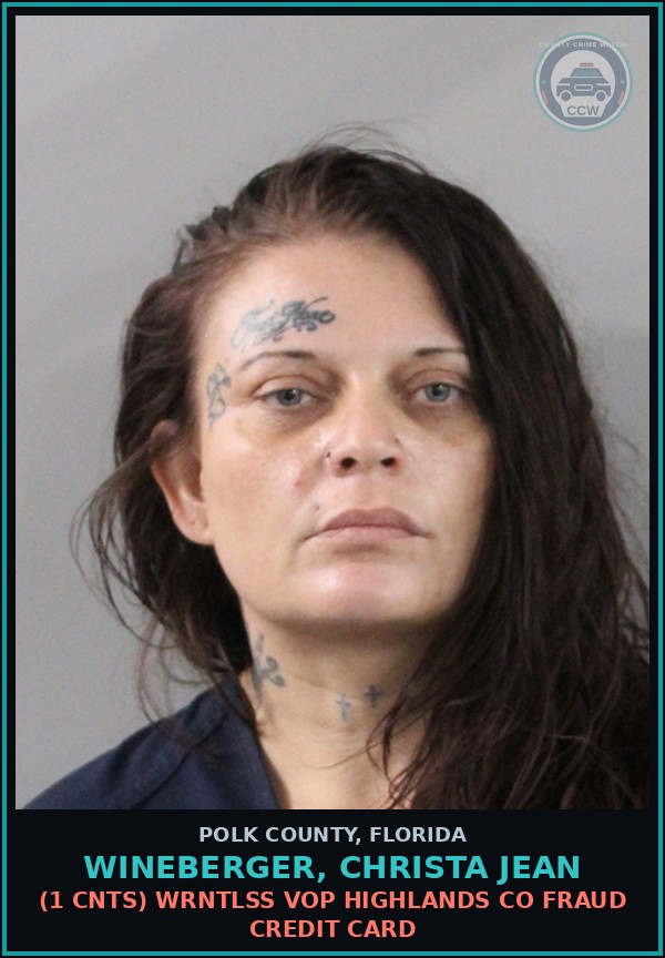 Booking mugshot of WINEBERGER, CHRISTA JEAN in Polk County