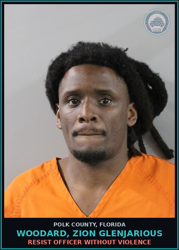 Booking mugshot of WOODARD, ZION GLENJARIOUS in Polk County