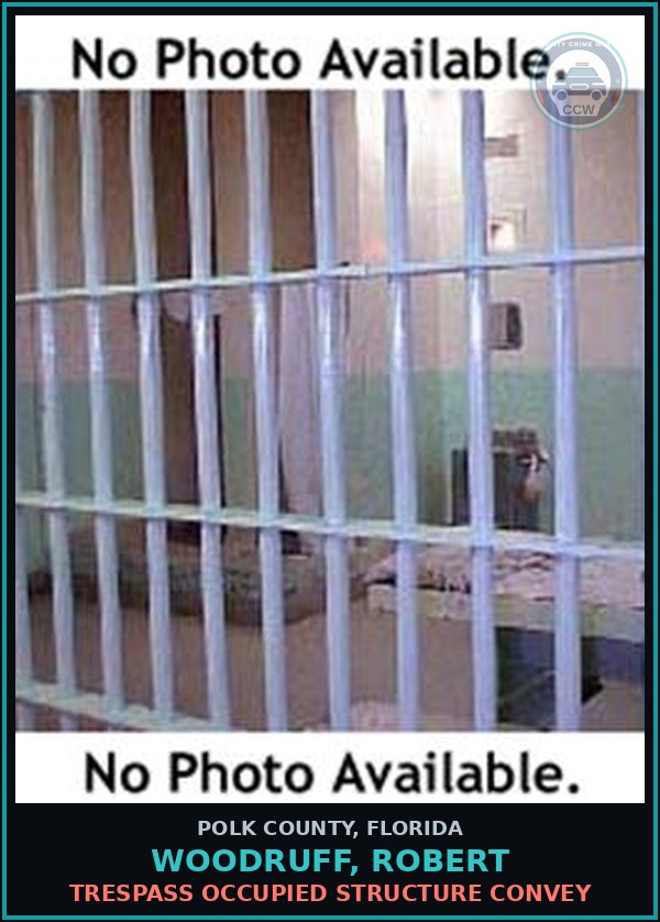Booking mugshot of WOODRUFF, ROBERT in Polk County