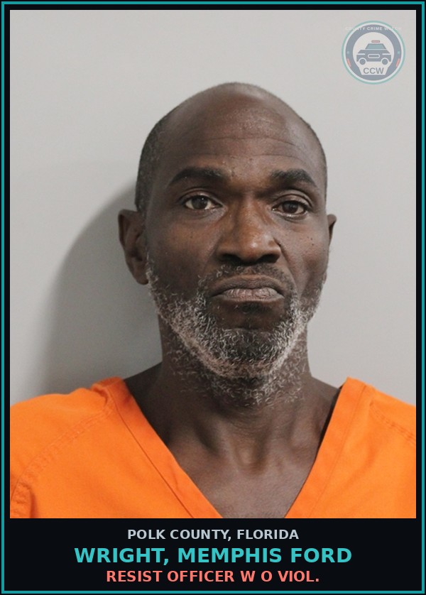 Booking mugshot of WRIGHT, MEMPHIS FORD in Polk County