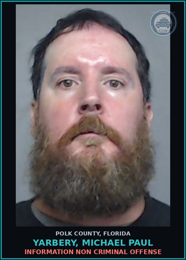 Booking mugshot of YARBERY, MICHAEL PAUL in Polk County