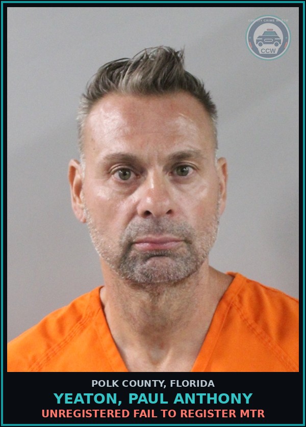 Booking mugshot of YEATON, PAUL ANTHONY in Polk County