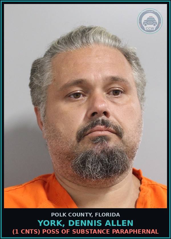 Booking mugshot of YORK, DENNIS ALLEN in Polk County
