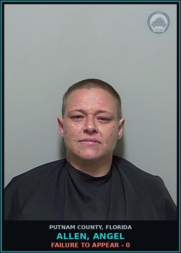Booking mugshot of ALLEN, ANGEL in Putnam County
