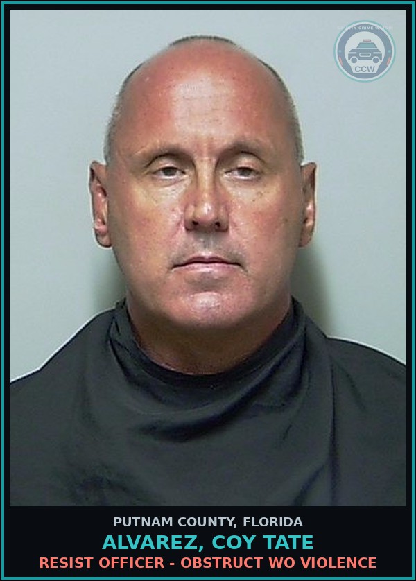 Booking mugshot of ALVAREZ, COY TATE in Putnam County