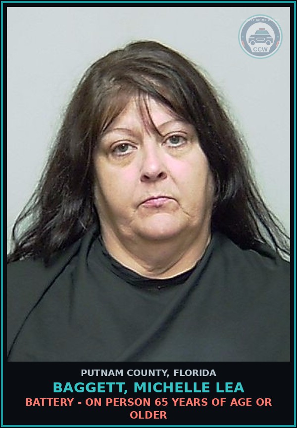 Booking mugshot of BAGGETT, MICHELLE LEA in Putnam County