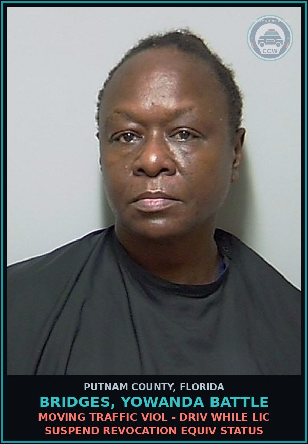 Booking mugshot of BRIDGES, YOWANDA BATTLE in Putnam County