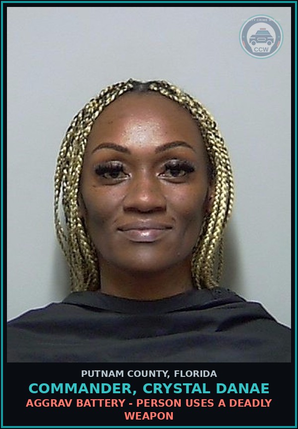 Booking mugshot of COMMANDER, CRYSTAL DANAE in Putnam County