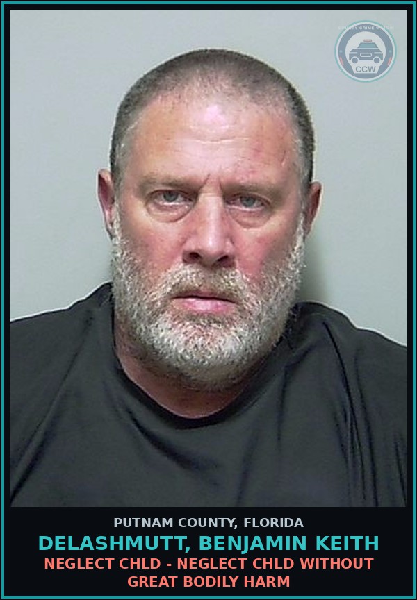 Booking mugshot of DELASHMUTT, BENJAMIN KEITH in Putnam County