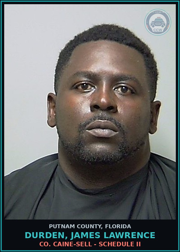 Booking mugshot of DURDEN, JAMES LAWRENCE in Putnam County