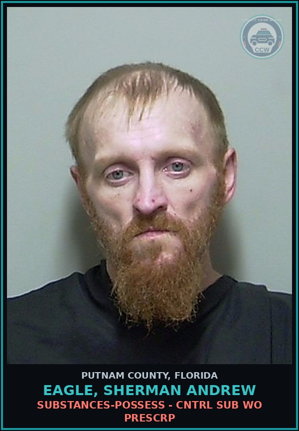 Booking mugshot of EAGLE, SHERMAN ANDREW in Putnam County