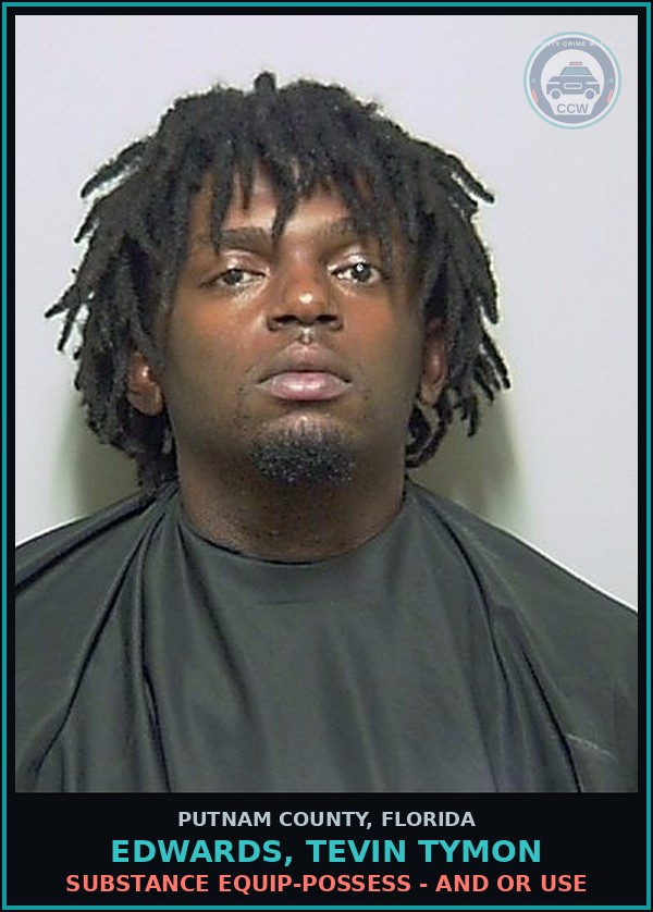 Booking mugshot of EDWARDS, TEVIN TYMON in Putnam County