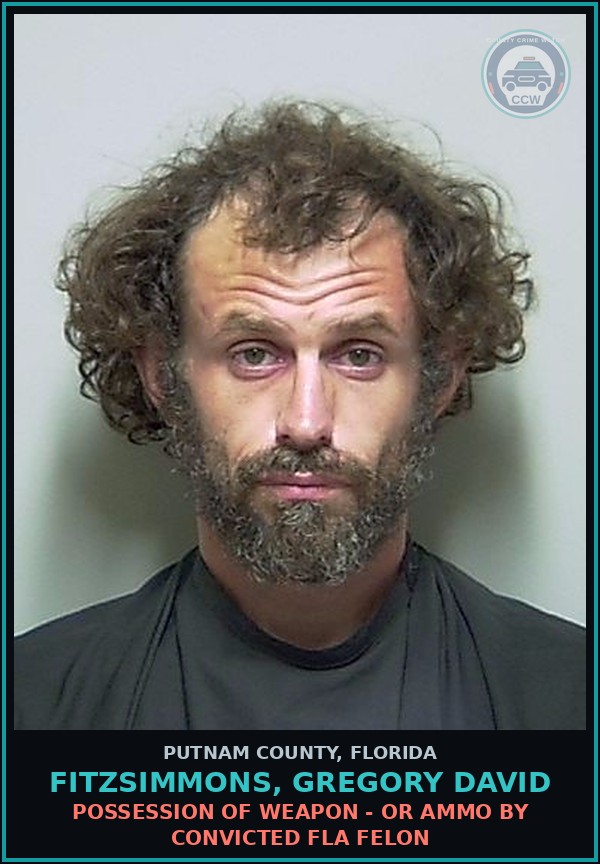Booking mugshot of FITZSIMMONS, GREGORY DAVID in Putnam County