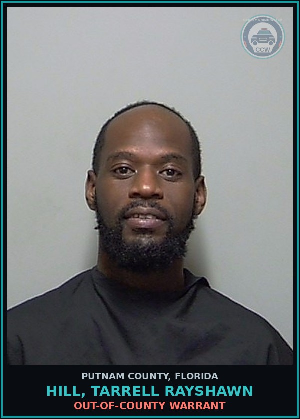 Booking mugshot of HILL, TARRELL RAYSHAWN in Putnam County
