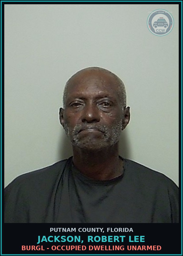 Booking mugshot of JACKSON, ROBERT LEE in Putnam County