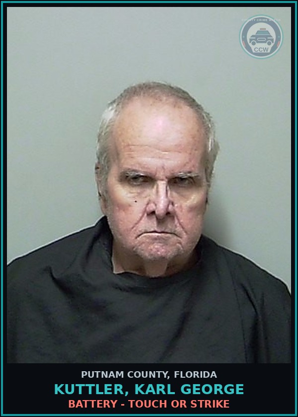 Booking mugshot of KUTTLER, KARL GEORGE in Putnam County