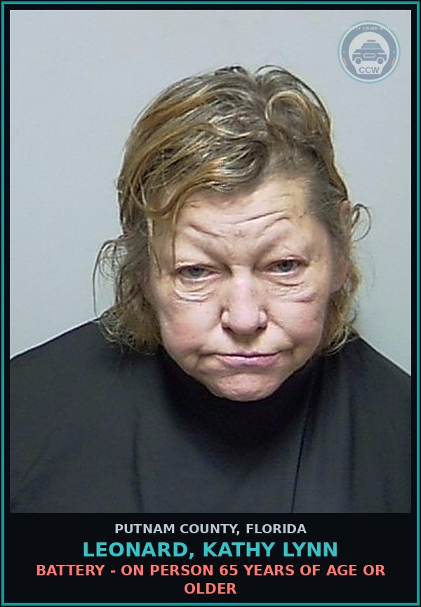 Booking mugshot of LEONARD, KATHY LYNN in Putnam County
