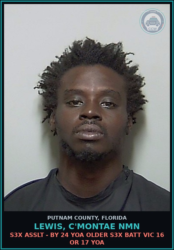 Booking mugshot of LEWIS, C'MONTAE NMN in Putnam County