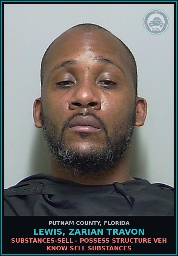 Booking mugshot of LEWIS, ZARIAN TRAVON in Putnam County