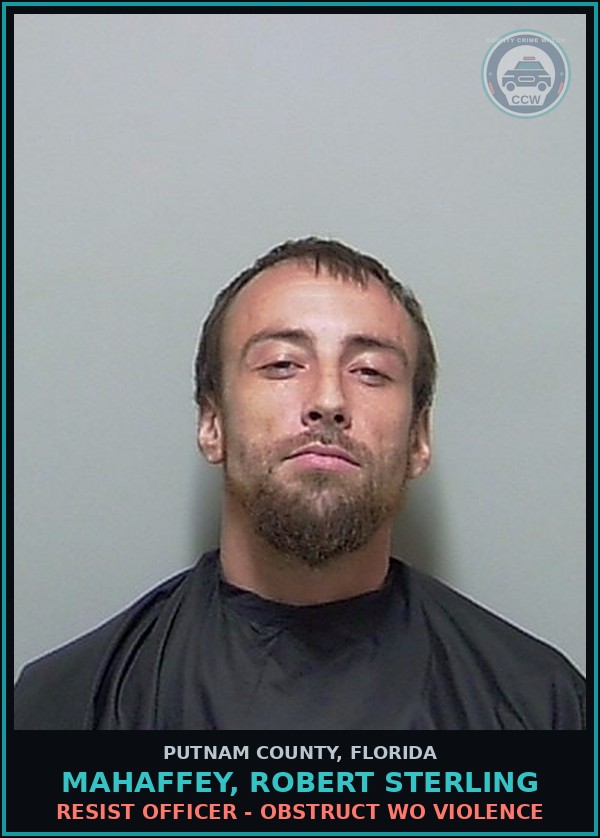Booking mugshot of MAHAFFEY, ROBERT STERLING in Putnam County
