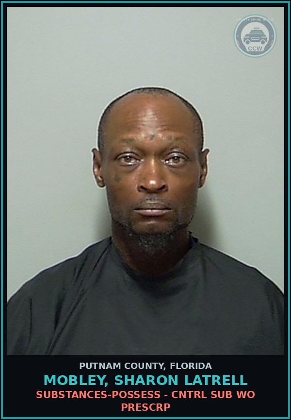 Booking mugshot of MOBLEY, SHARON LATRELL in Putnam County