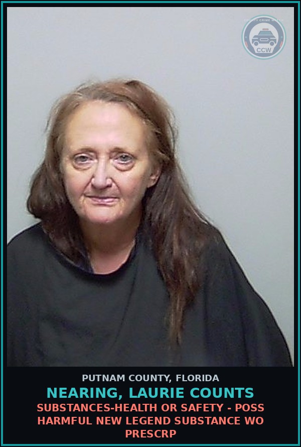 Booking mugshot of NEARING, LAURIE COUNTS in Putnam County