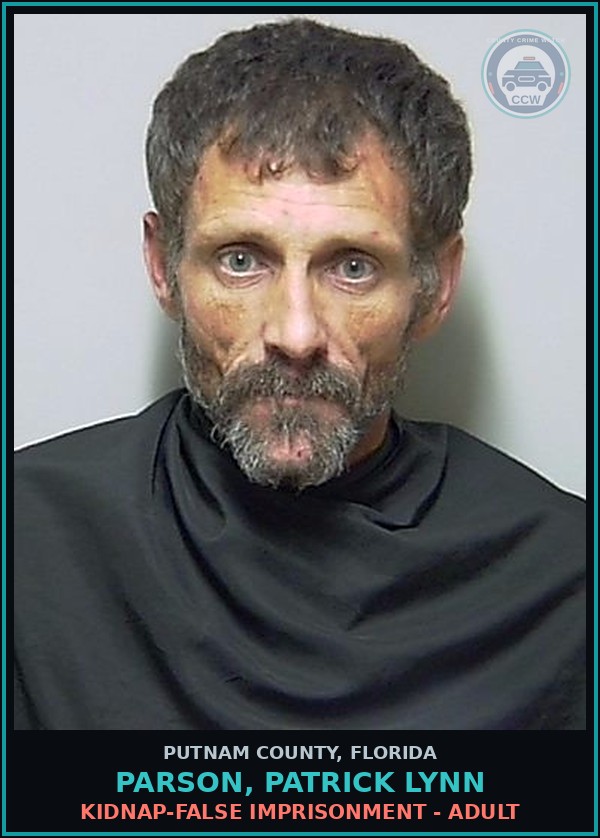 Booking mugshot of PARSON, PATRICK LYNN in Putnam County