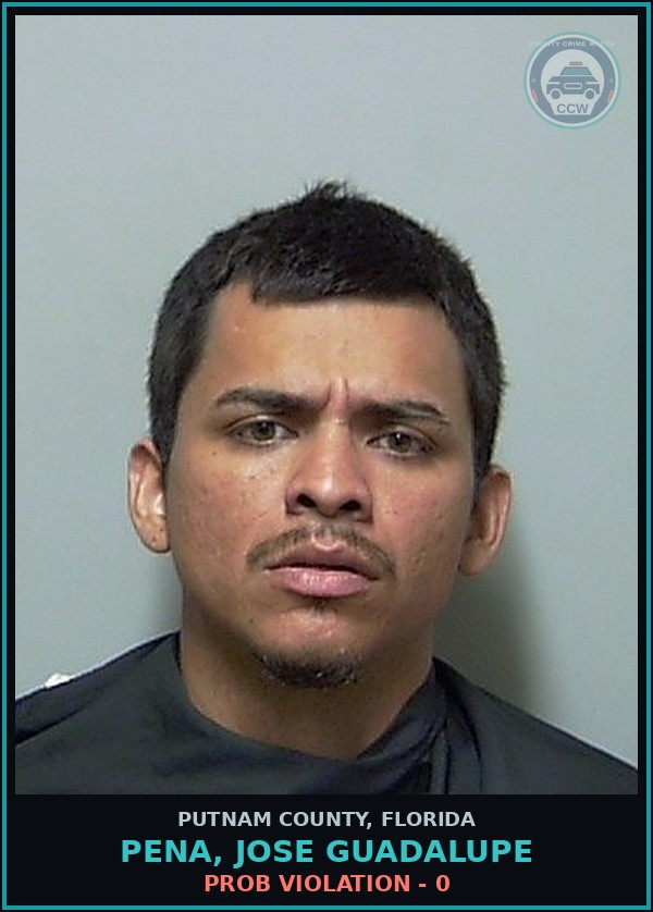 Booking mugshot of PENA, JOSE GUADALUPE in Putnam County