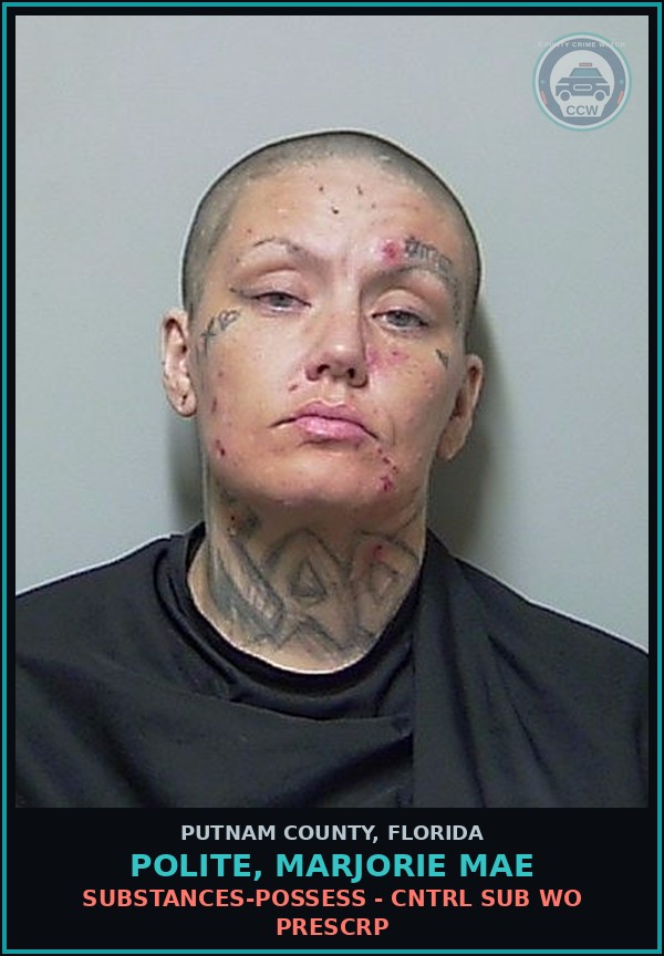 Booking mugshot of POLITE, MARJORIE MAE in Putnam County
