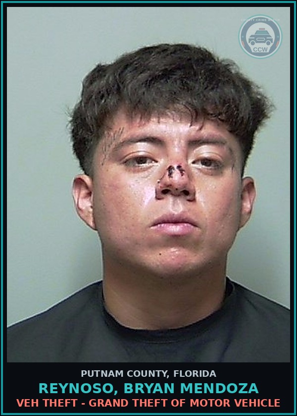 Booking mugshot of REYNOSO, BRYAN MENDOZA in Putnam County