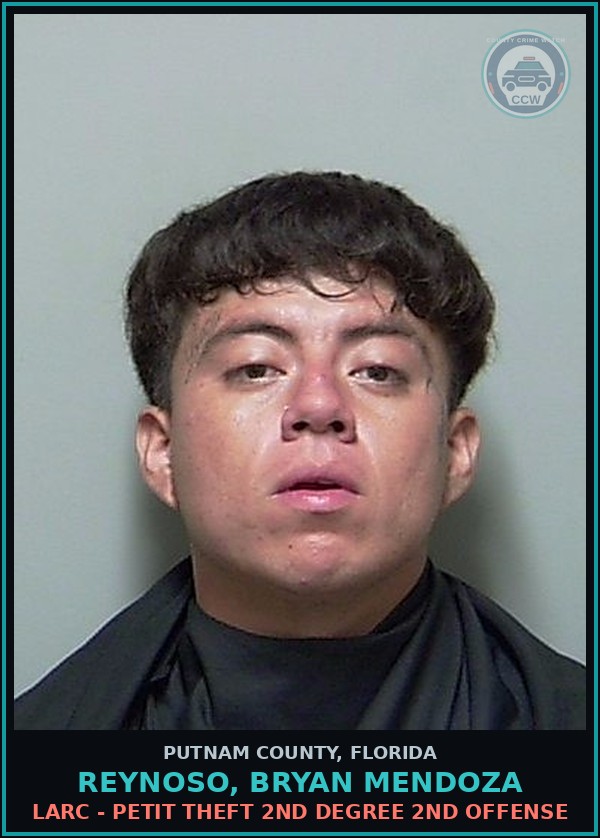 Booking mugshot of REYNOSO, BRYAN MENDOZA in Putnam County