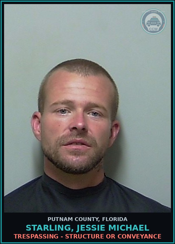 Booking mugshot of STARLING, JESSIE MICHAEL in Putnam County