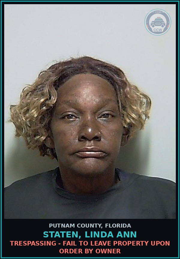 Booking mugshot of STATEN, LINDA ANN in Putnam County