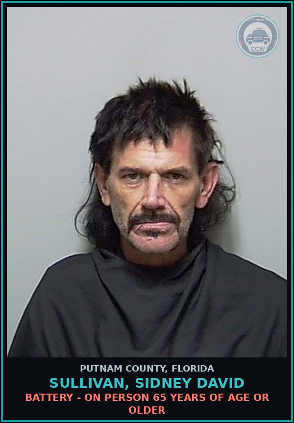 Booking mugshot of SULLIVAN, SIDNEY DAVID in Putnam County