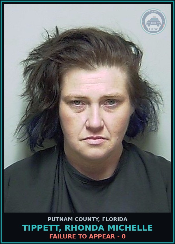 Booking mugshot of TIPPETT, RHONDA MICHELLE in Putnam County