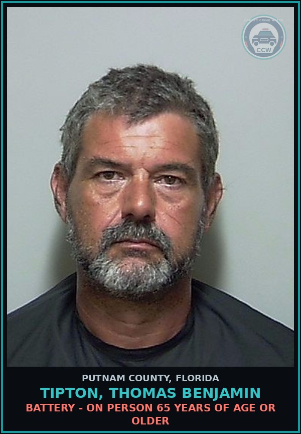 Booking mugshot of TIPTON, THOMAS BENJAMIN in Putnam County