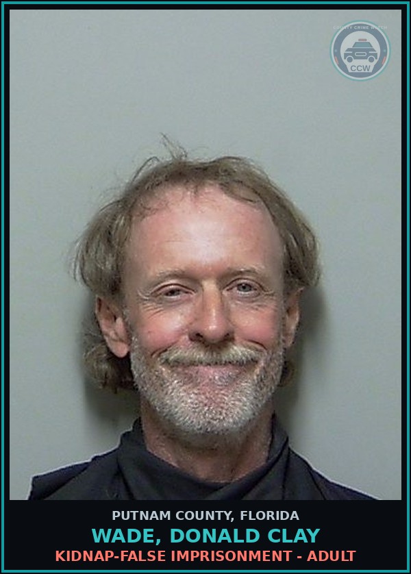 Booking mugshot of WADE, DONALD CLAY in Putnam County