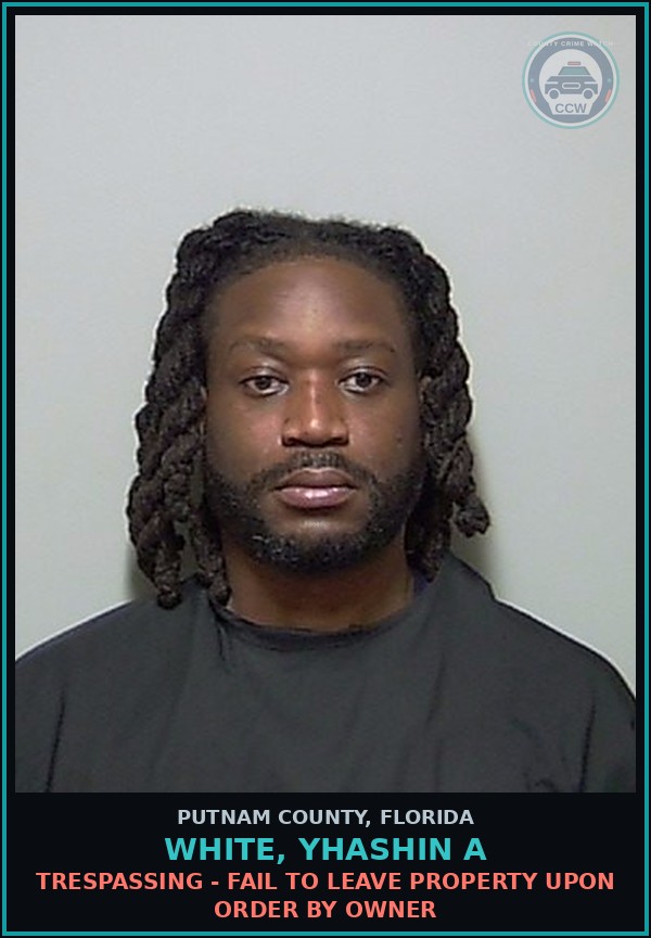 Booking mugshot of WHITE, YHASHIN A in Putnam County