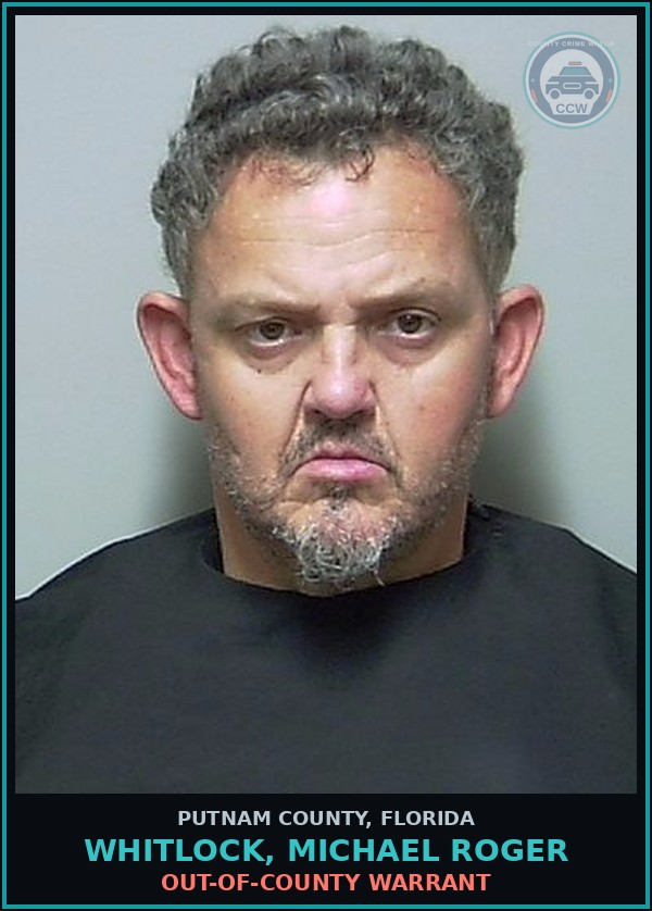 Booking mugshot of WHITLOCK, MICHAEL ROGER in Putnam County