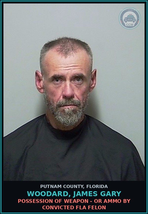 Booking mugshot of WOODARD, JAMES GARY in Putnam County
