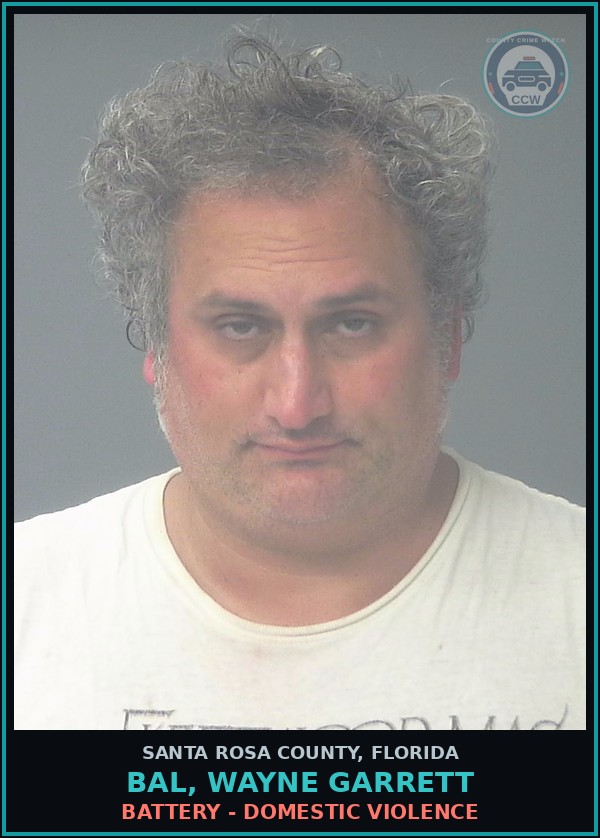 Booking mugshot of BAL, WAYNE GARRETT in Santa Rosa County