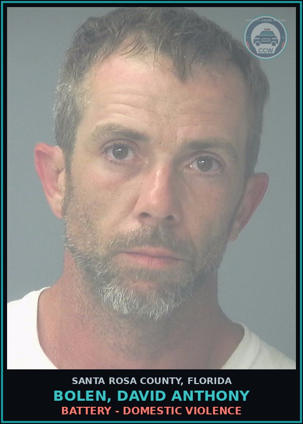 Booking mugshot of BOLEN, DAVID ANTHONY in Santa Rosa County