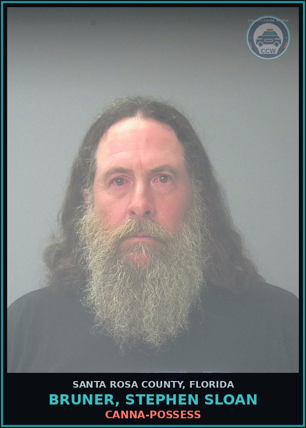 Booking mugshot of BRUNER, STEPHEN SLOAN in Santa Rosa County
