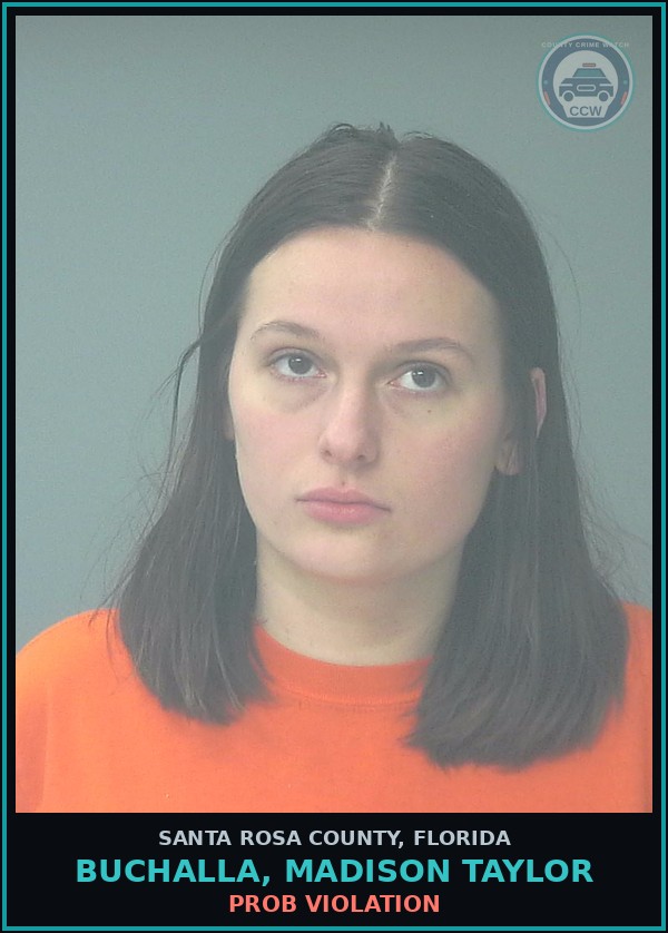 Booking mugshot of BUCHALLA, MADISON TAYLOR in Santa Rosa County