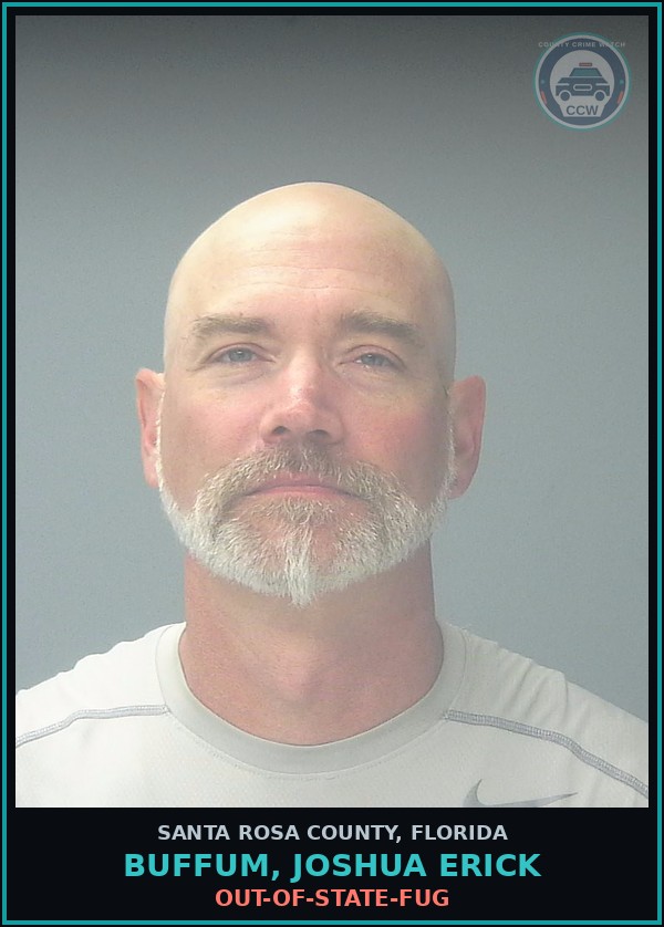 Booking mugshot of BUFFUM, JOSHUA ERICK in Santa Rosa County