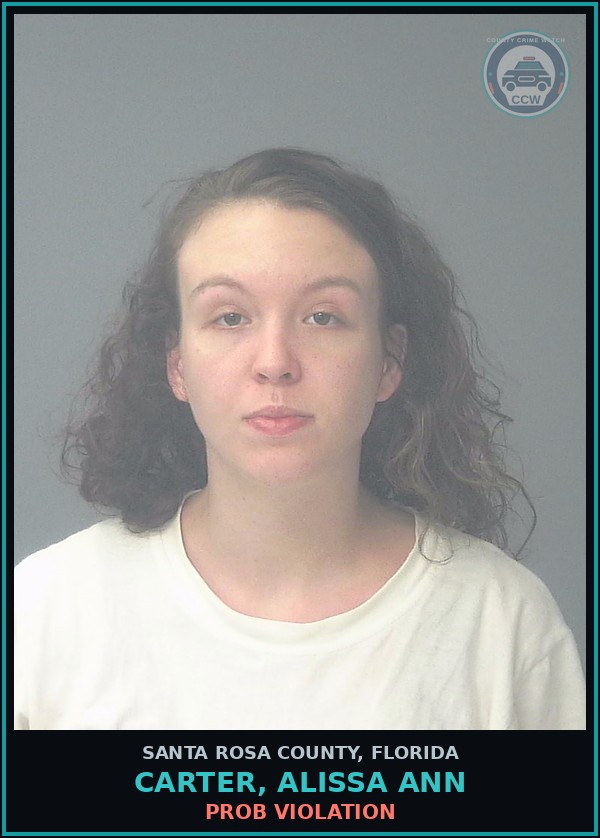 Booking mugshot of CARTER, ALISSA ANN in Santa Rosa County